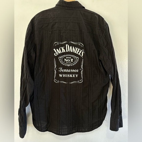 Jack Daniels Old No 7 Pearl Snap Cowboy Western Yellowstone Shirt 2XL - Picture 1 of 6